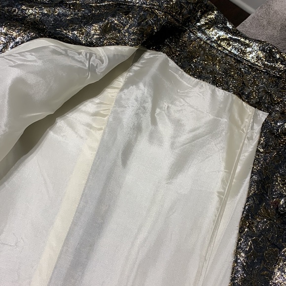 Vintage Silver & Gold Metallic Blazer Size M - Picture 12 of 12